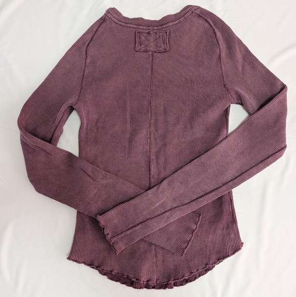 Free People Purple Ribbed Knit Top - Picture 3 of 3